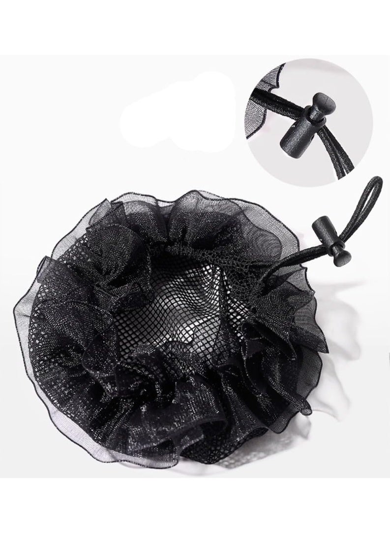 CLENEA 6Pcs Dance Hair Nets Set & 50Pcs U Shaped Hair Pins Elastic Edge Mesh Hair Nets for Ballerina Dancer Bank Clerk Nurse Skater Hair Fixing Black Stretch Lace Hair Accessories (Small) - Image 5